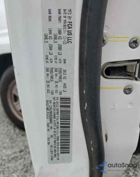 2016 Jeep Patriot Sport z USA, uszkodzony, nr VIN 1C4NJPBA3GD600001